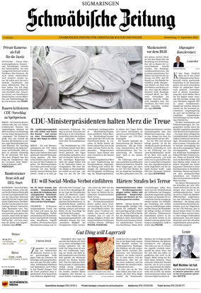 Cover of Schwabische Zeitung (Sigmaringen)