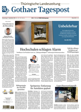 Cover of Thuringische Landeszeitung (Gotha)