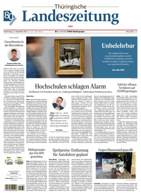 Cover of Thuringische Landeszeitung (Jena)