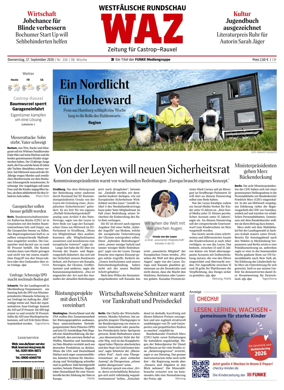 Cover of Westdeutsche Allgemeine Zeitung (Castrop-Rauxel)