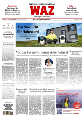 Cover of Westdeutsche Allgemeine Zeitung (Hattingen)