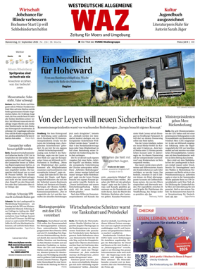Cover of Westdeutsche Allgemeine Zeitung (Moers)