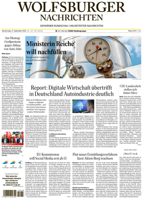 Cover of Wolfsburger Nachrichten (Wolfsburg-Gifhorn)