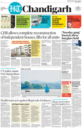 Cover of Hindustan Times (Chandigarh) - Live