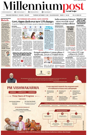 Cover of Millennium Post (Kolkata)