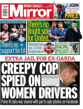 Cover of Irish Daily Mirror