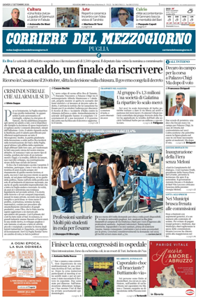 Cover of Corriere del Mezzogiorno (Puglia)