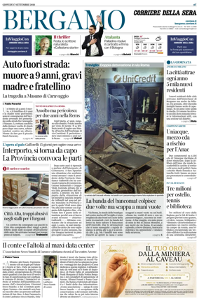Cover of Corriere della Sera (Bergamo)