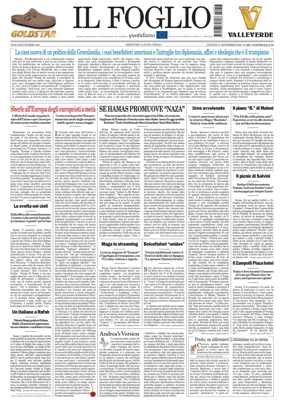 Cover of Il Foglio Quotidiano