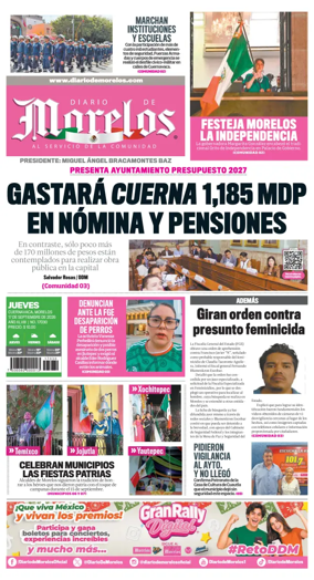 Cover of Diario de Morelos