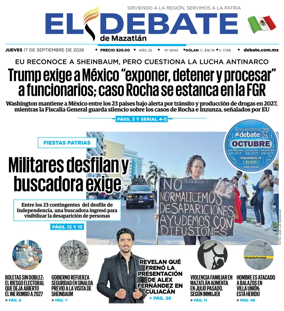 Cover of El Debate de Mazatlan