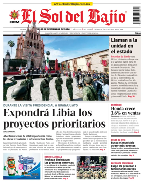 Cover of El Sol de Bajio
