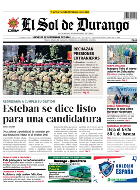 Cover of El Sol de Durango