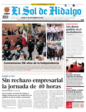 Cover of El Sol de Hidalgo
