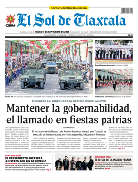 Cover of El Sol de Tlaxcala