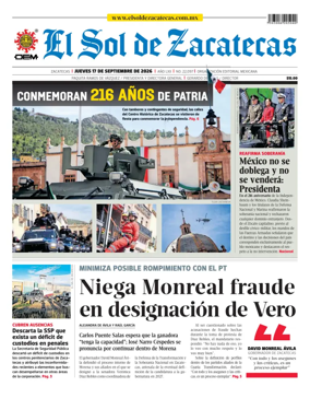 Cover of El Sol de Zacatecas