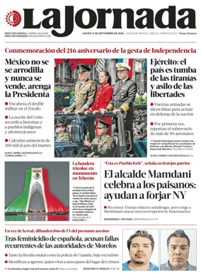 Cover of La Jornada
