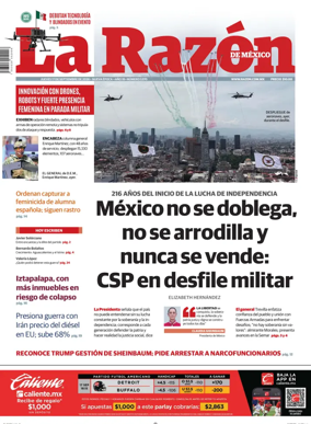 Cover of La Razon de Mexico