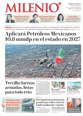 Cover of Milenio Tamaulipas