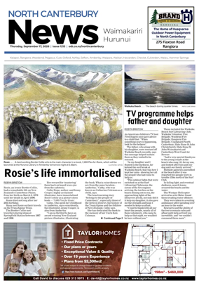 Cover of North Canterbury News