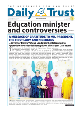 Cover of Daily Trust