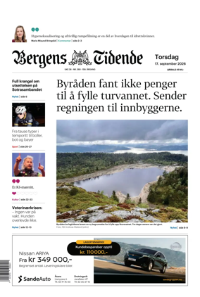Cover of Bergens Tidende