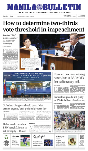 Cover of Manila Bulletin