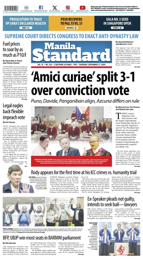 Cover of Manila Standard