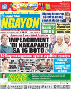 Cover of Pilipino Star Ngayon