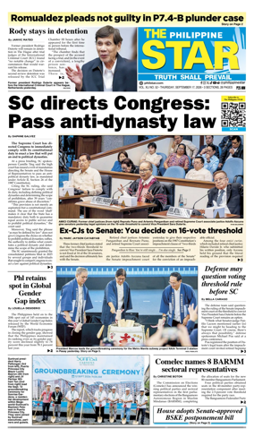 Cover of The Philippine Star