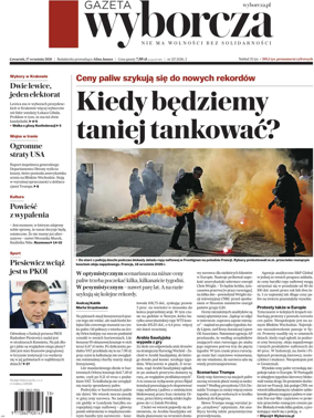 Cover of Gazeta Wyborcza Stoleczna