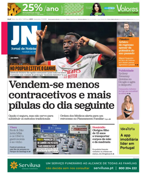 Cover of Jornal de Noticias