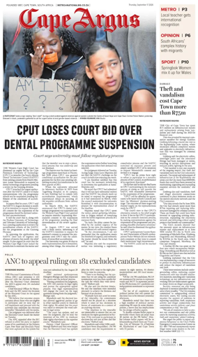 Cover of Cape Argus (PM Edition)