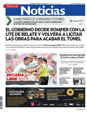 Cover of Diario de Noticias (Spain)