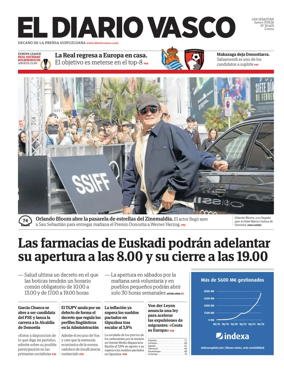 Cover of Diario Vasco (Oarsoaldea)