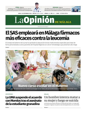 Cover of La Opinion de Malaga
