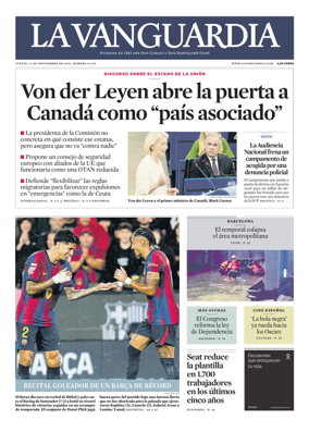 Cover of La Vanguardia