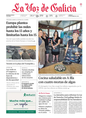 Cover of La Voz de Galicia (Arousa)