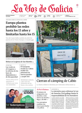 Cover of La Voz de Galicia (Barbanza)