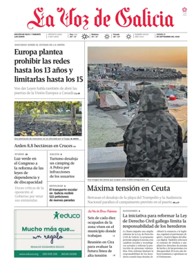 Cover of La Voz de Galicia (Deza)