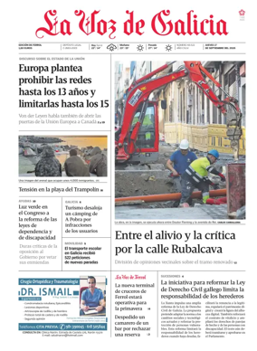 Cover of La Voz de Galicia (Ferrol)