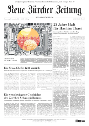 Cover of Neue Zurcher Zeitung