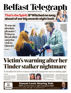 Cover of Belfast Telegraph