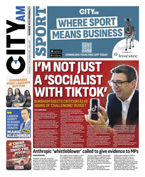 Cover of City AM