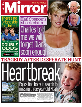 Cover of Daily Mirror (Northern Ireland)
