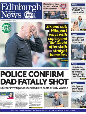 Cover of Edinburgh Evening News