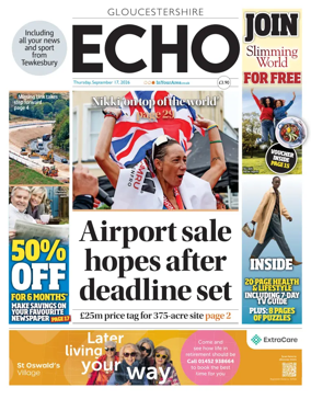 Cover of Gloucestershire Echo