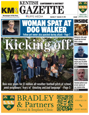Cover of Kentish Gazette Canterbury & District