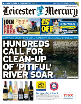 Cover of Leicester Mercury