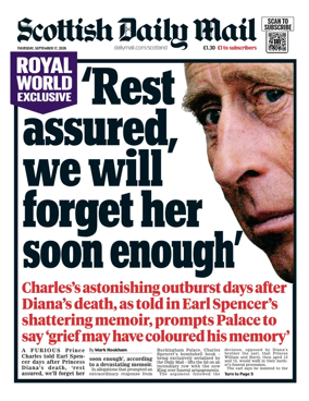 Cover of Scottish Daily Mail